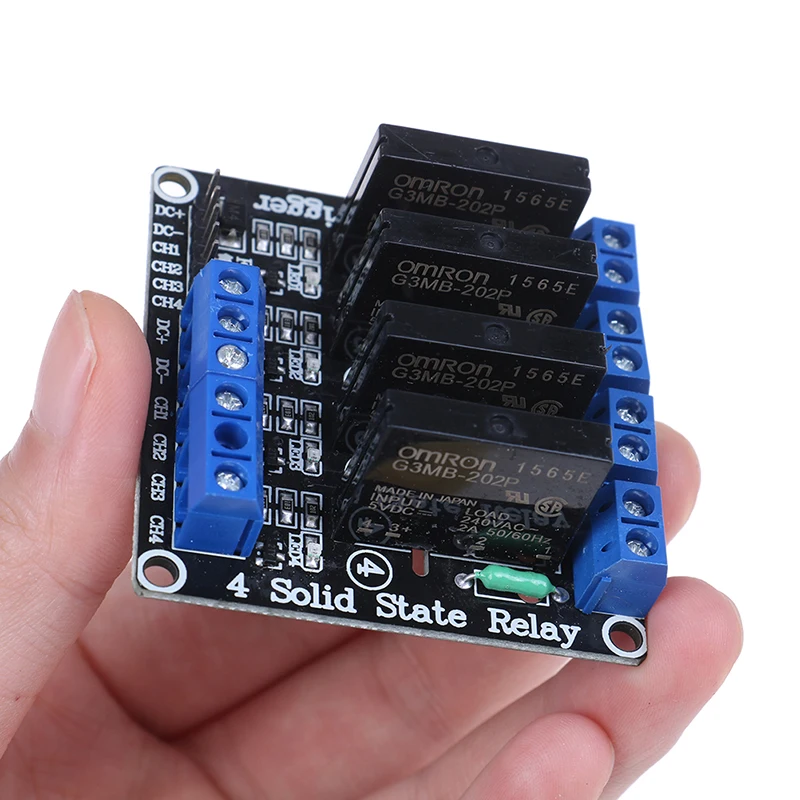 Hot New Smart Electronics 1/2/4 Channel 5V DC Relay Module Solid State Low Level G3MB-202P Relay SSR AVR DSP DIY Kit Wholesale