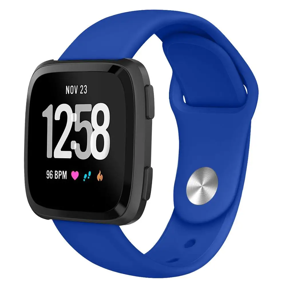 Высококачественный силиконовый безопасный регулируемый ремешок для Fitbit Versa2 Versa Lite, ремешок-браслет, ремешок для часов - Цвет ремешка: Blue