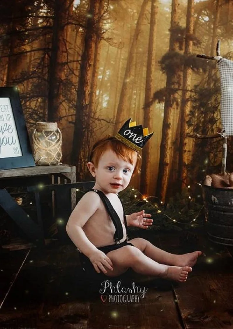 Forest-Trees-And-Fireflies-Birthday-Family-Party-Backdrops-Party-Vinyl