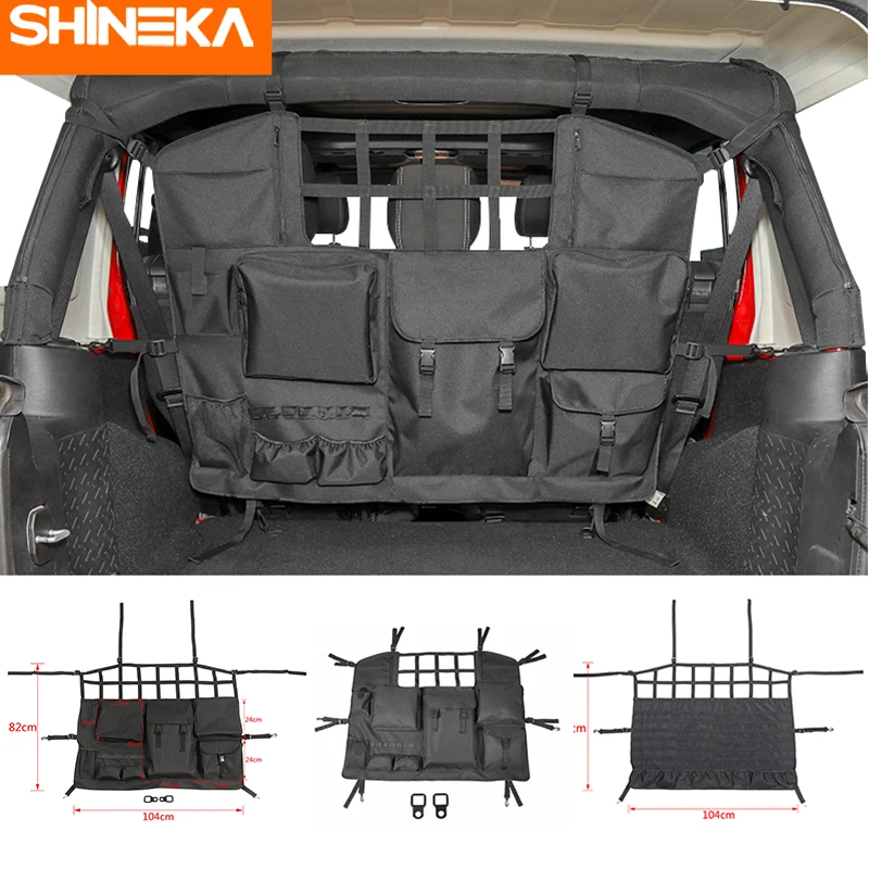 

SHINEKA Stowing Tidying for Jeep Wrangler JK JL 2007-2020 Seat Back Storage Bag for Jeep Wrangler Accessories JK JL 2019 2010