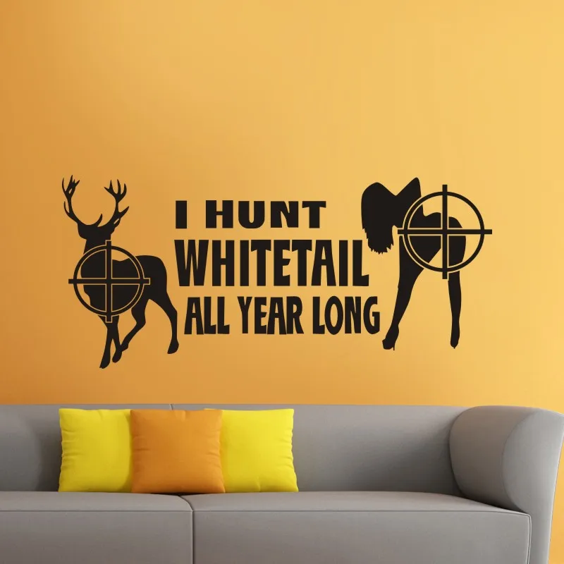 Охотничий бак наклейка охотничий клуб девушка полый стикер Охотник окна