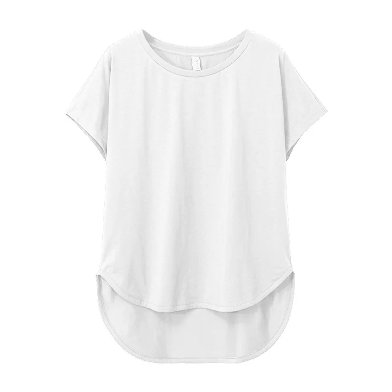 Новая женская футболка из 100 хлопка, повседневная Летняя женская футболка с коротким рукавом и круглым вырезом, M30326 - Цвет: white