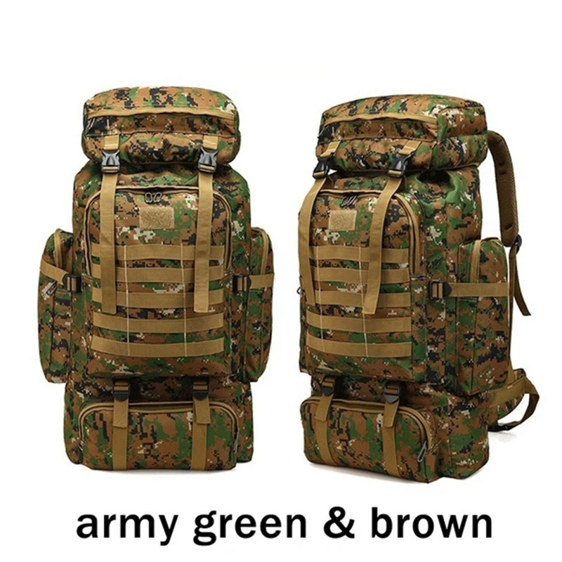 Sac à dos 80LTactique Militaire Molle Grande Capacité Imperméable Chasse Escalade Randonnée Outdoor - Sacs à dos tactiques et défense (14370679