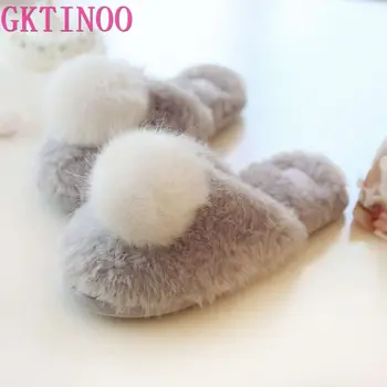 

Women Slippers Home Shoes Warm Winter Slippers Girls Ladies For House Bedroom Comfortable Cotton Plush Guest Indoor Flats