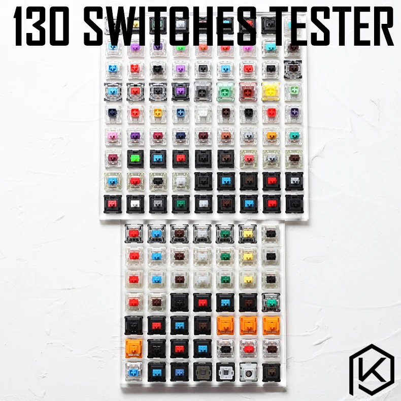 

130 switch switches tester with acrylic base blank keycaps for mechanical keyboard cherry kailh gateron outemu ice ttc ormon ysa