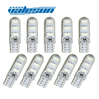 

4Pcs Slica Gel T10 LED Car Bulb W5W 194 Dome Map Light Instrument Indicator Light 12V Ice Bulb No Error Message