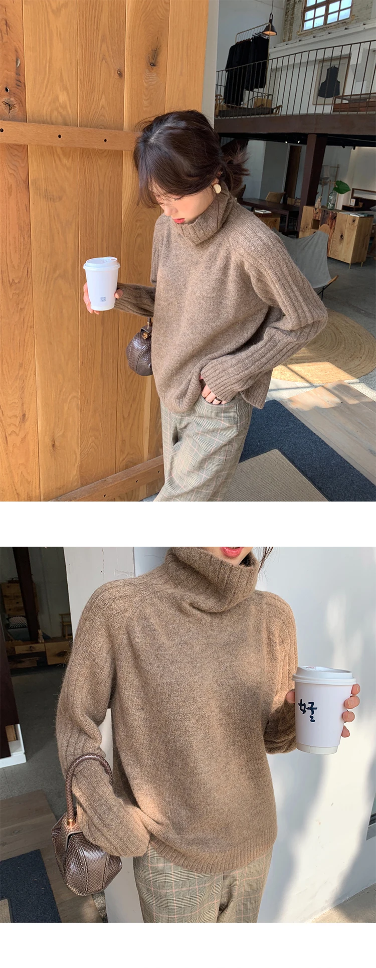 Fashion Pullover Knitted Sweater Ladies Elegant Women Autumn Winter Casual Solid Long Sleeve Jumper Turtleneck Pull Femme