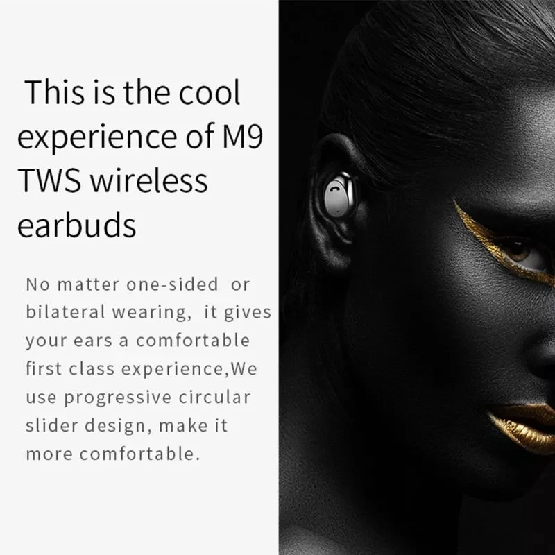 M9 TWS мини True Беспроводной наушники Беспроводной Bluetooth наушники спортивные гарнитуры с Зарядка чехол наушники-вкладыши стерео двойной Bluetooth наушники