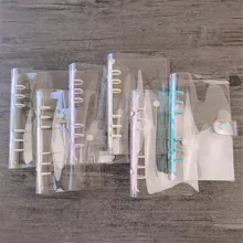 

A5 A6 Transparent PVC Loose-Leaf Notebook Cover Macaron Colorful 6 Ring Binder Journal Planner Stationery School Supplies