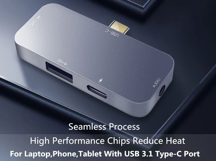 Type C концентратор USB3.1 с 4K HDMI PD зарядка USB3.0 считывание USB-C концентратор type-C pltter для HUAWEI P30 Pro Mate20 iPad Pro samsung S9 S10