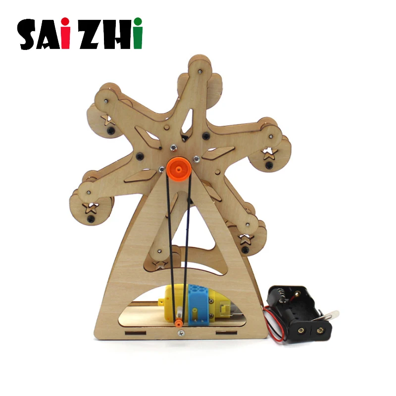 Saizhi DIY Деревянный Колесо обозрения модель комплект материалов научный