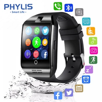 

Men Bluetooth Smart Watch Q18 With Camera Sync SMS Smartwatch Support SIM TF Card Facebook Whatsapp Twitter For IOS Android