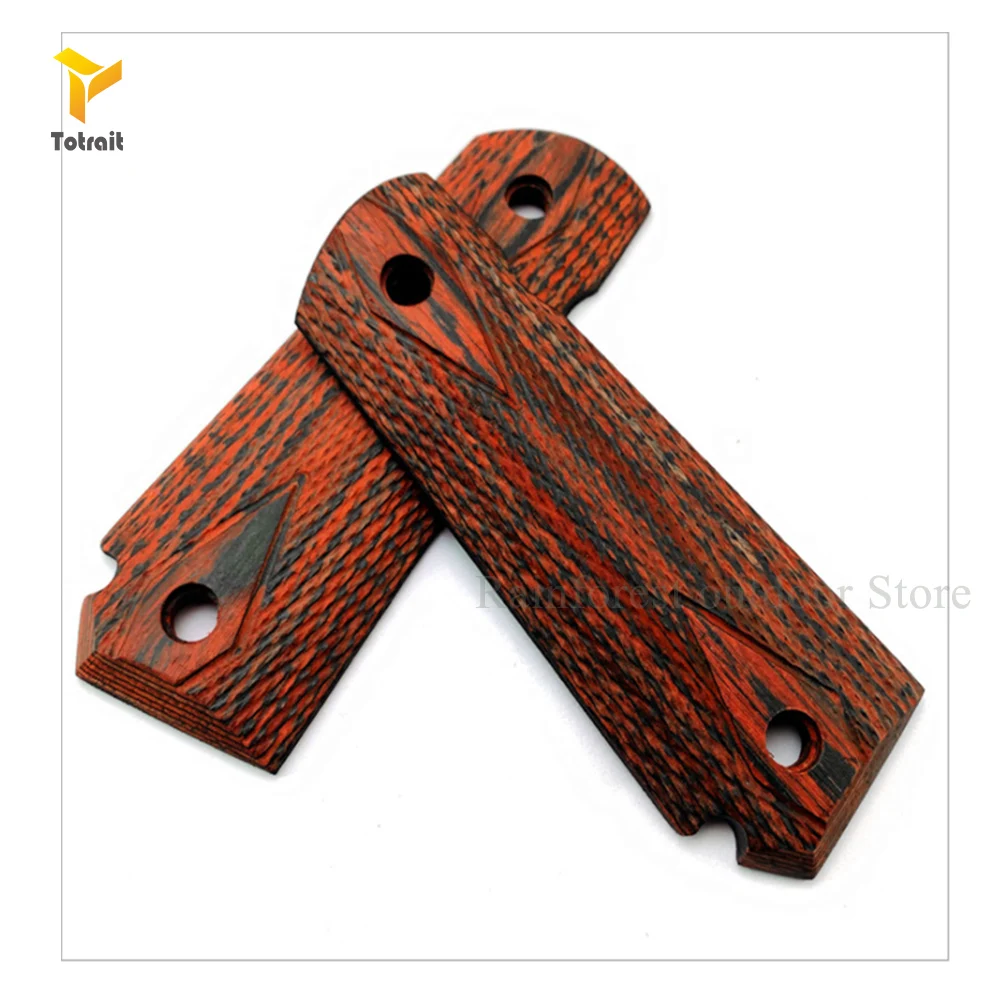 1 Pair Rosewood G10 Knife Handles Grips Patch Material Anti-slip DIY Handles Scaled slabs blanks For 1911 Grips Handle Grip