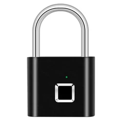 Cadenas à empreintes digitales Portable en Zinc, 0.1 seconde, déverrouillage intelligent, sans clé, chargement USB, verrouillage de porte 