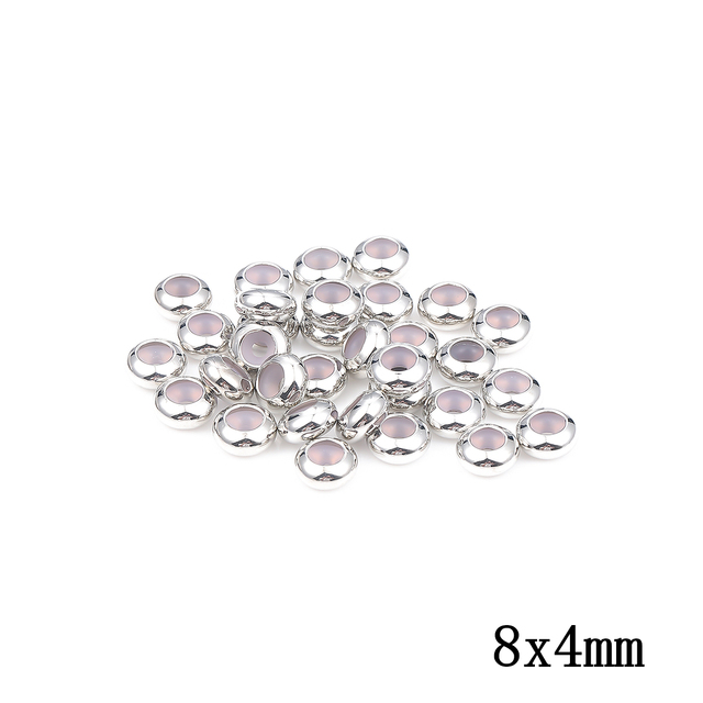 Copper With Silicone Inside Stopper Spacer Beads Adjustment Beads For Jewelry Making DIY European Bracelet Necklace