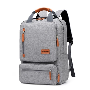 

Hot Fashion Men Casual Computer Backpack Light 15.6 inch Laptop Lady Anti-theft Travel Backpack Gray Student School Bag 2019 New