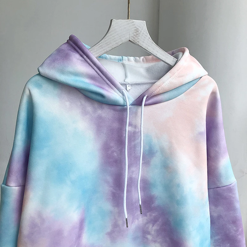 Tie Dye Gradient Loose Casual Hoodie Men Fashion Harajuku Hoody Male Tops Hip Hop Couple Streetwear Unisex Warm Men's sweatshirt