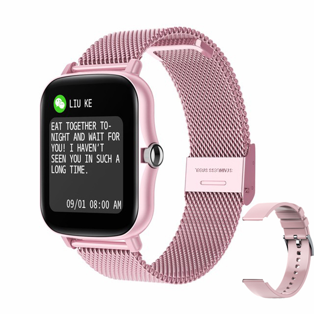 New Women Smart Watch 1.69 Color Screen Full Touch Fitness Tracker  Smart Clock Ladies Bluetooth Smartwatch For Android IOS