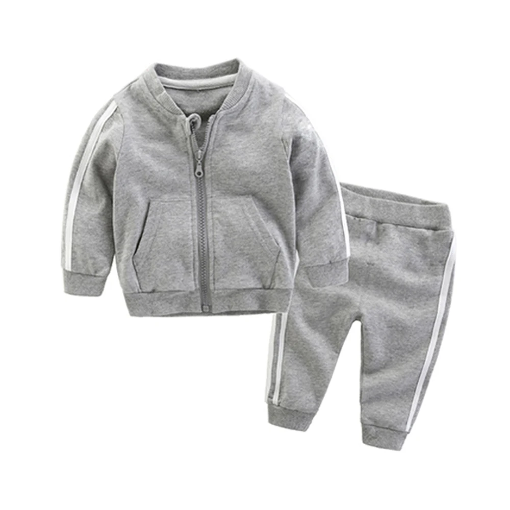top and top Autumn Fashion Kids Boys Girls Clothes Cotton Zipper Jacket+Pants 2pcs Toddler Tracksuit Boys Clothing Set