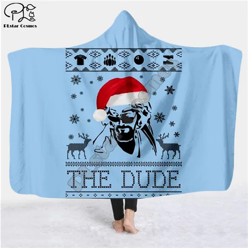 Слоновая кость Christmas& Halloween Blanket Hooded Blanket 3D full print Wearable Blanket Adults men women Blanket style-4 - Цвет: Слоновая кость