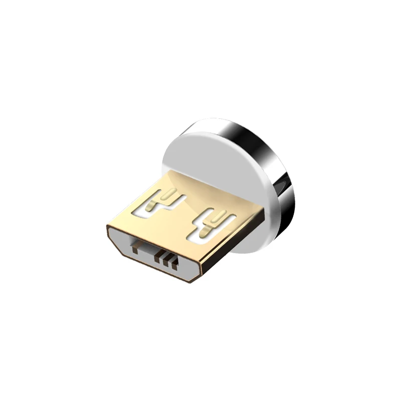 3а светодиодный магнитный кабель Micro USB type C для быстрой зарядки samsung S9 Xiaomi huawei Phone USB-C кабель для зарядки 1 м/2 м - Цвет: Only For Micro Plug