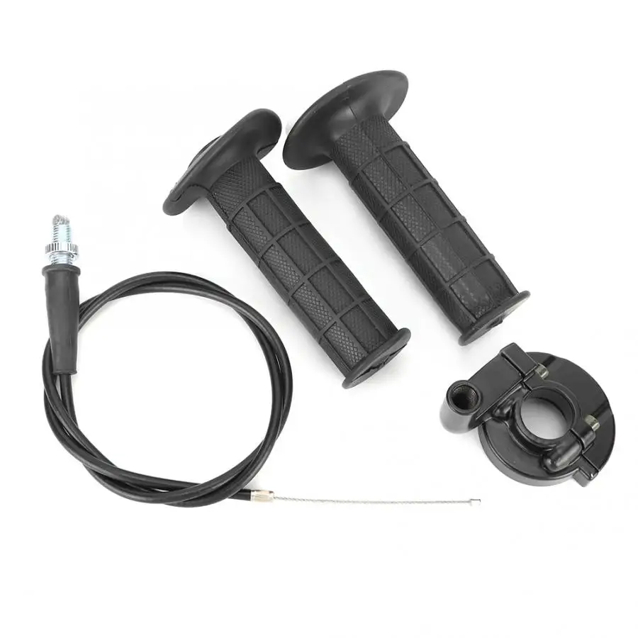 Manopole moto 7/8 дюймов Универсальный 110-250CC поворотная ручка акселератора дроссельной заслонки с кабелем для скребки moto rcycle