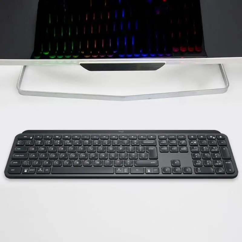 Клавиатура logitech MX Keys, 2,4 ГГц, Bluetooth, двойной режим подсветки, перезаряжаемая, легко переключаемая, для домашнего офиса, 109 клавиш, беспроводная клавиатура