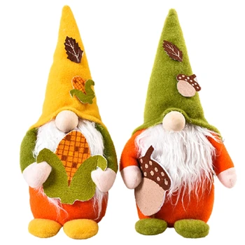 

Fall Gnome Autumn Gnome Boy and Girl Nordic Swedish Thanksgiving Day Gift Farmhouse Tiered Tray Home Decor Set of 2
