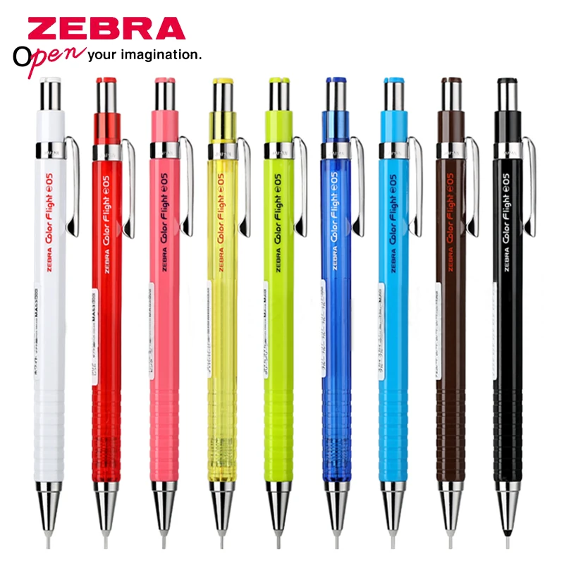 

ZEBRA Drawing Automatic Pencil MA53 0.5mm Flight Color Transparent Hexagonal Rod Rotating Low Center of Gravity Anti-break Lead