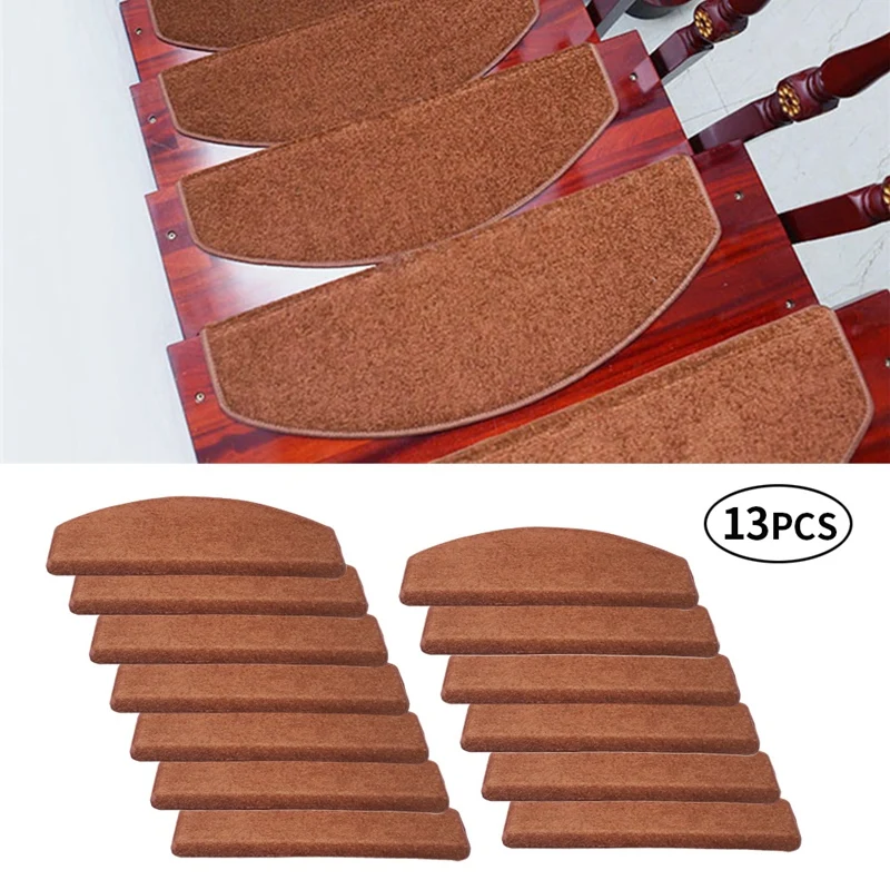 Najtaniej 13 sztuk antypoślizgowe dywan stopnie schodowe zestaw, bieżnika dywan kryty wytrzymała mata samoprzylepne ochraniacze Pet schody pokrywa 65x24cm
