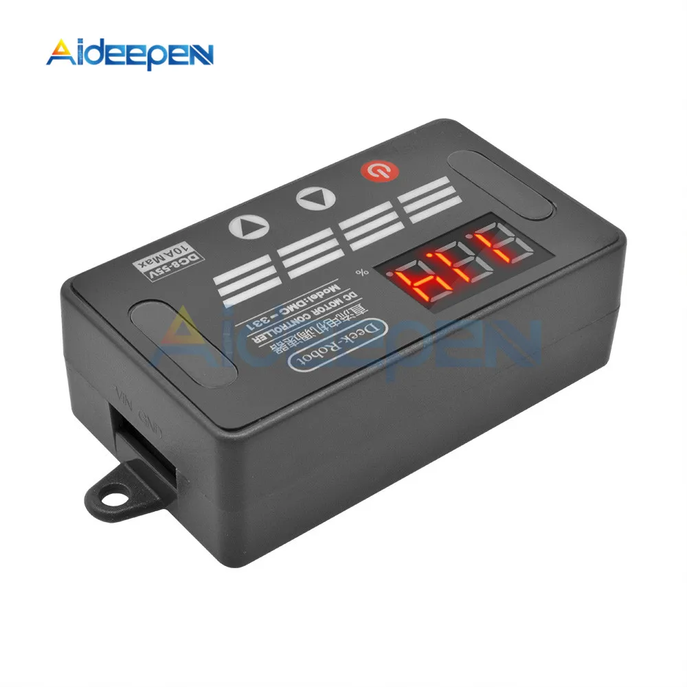 DMC-331 DC pwm регулятор скорости двигателя контроллер DC 8 V-55 V 10A Мини светодиодный цифровой переключатель 12V 24V 36V 48V