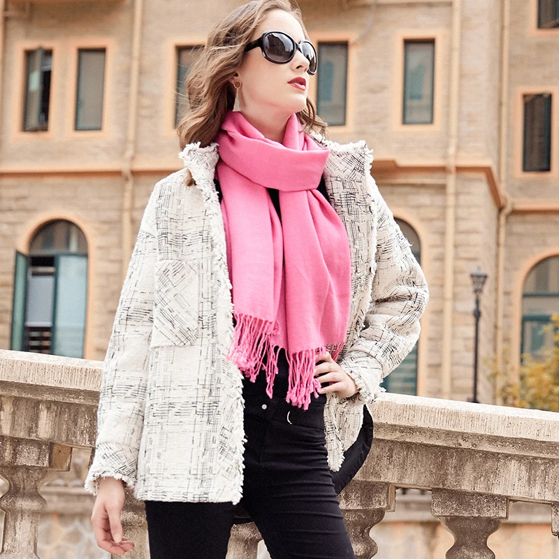 2019 женское пончо шарф роскошный бренд палантин теплые шарфы шерсть кисточки