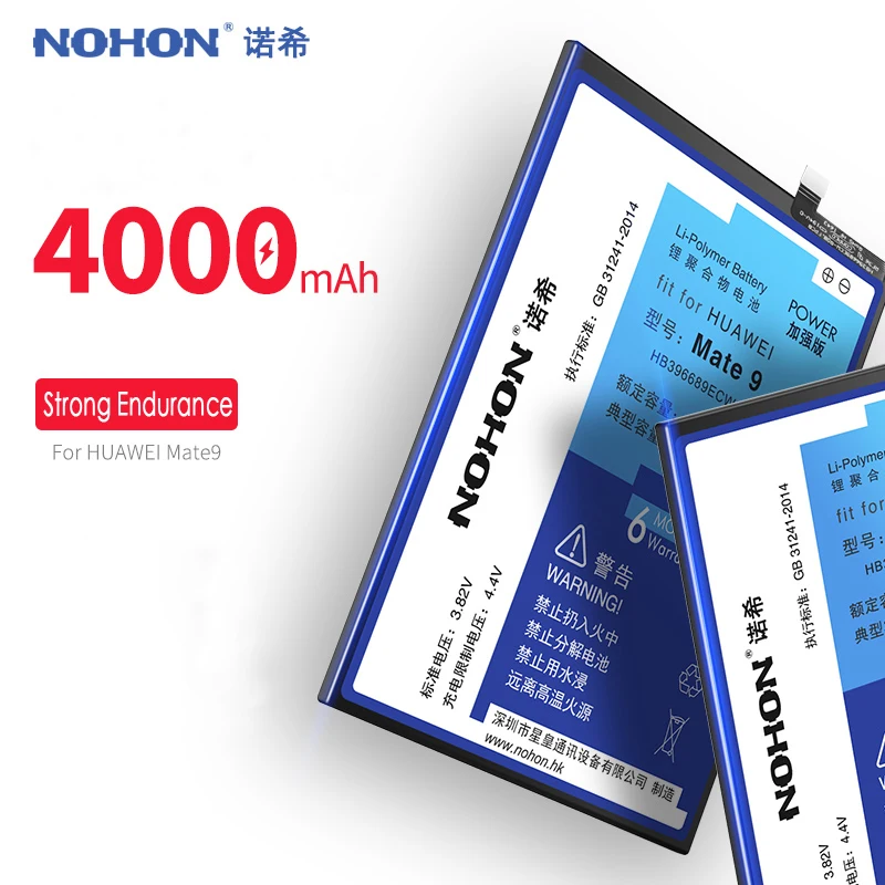 NOHON аккумулятор HB396689ECW для huawei Ascend mate 9 mate 9 сменный полимерный литий-ионный аккумулятор для телефона 4000 мАч