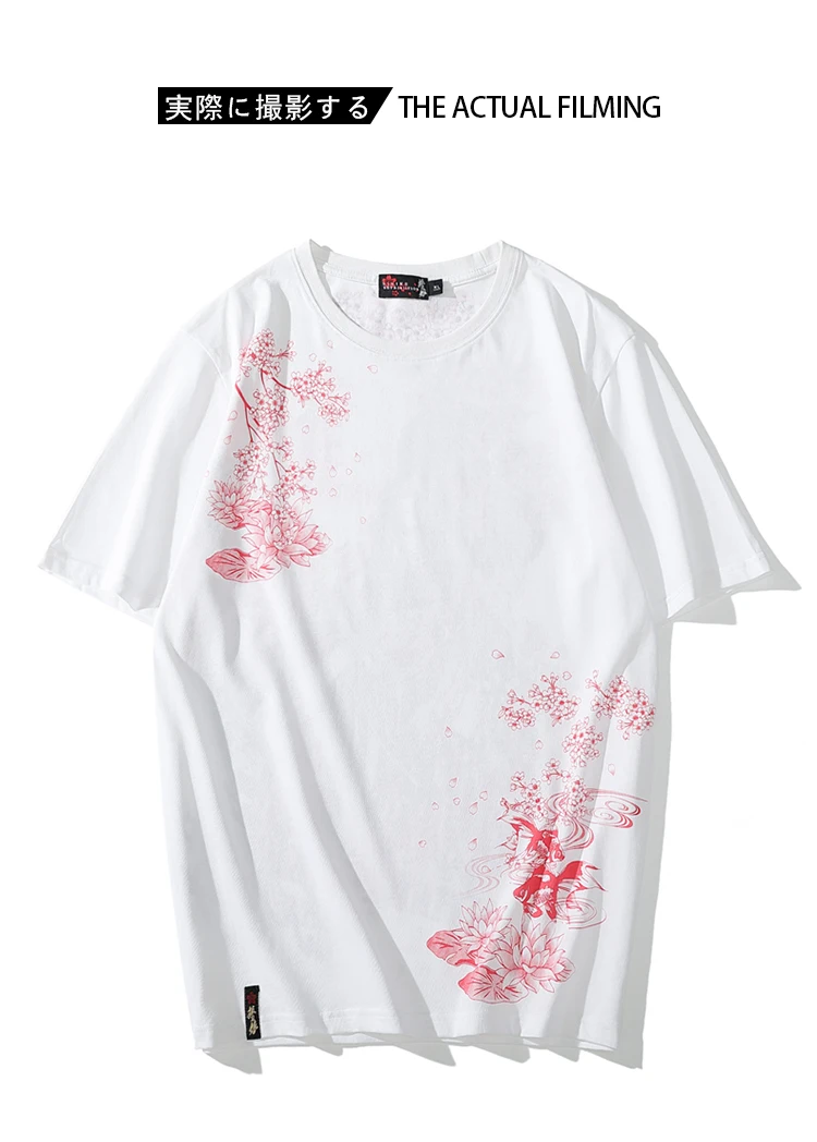 Japanese fashion brand sword-drawing lady summer breathable bronzing printing couples short-sleeved summer personality T-shirt • COLMADO