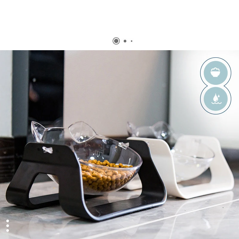 4 Colors 15 Degree Adjustable Pet Feeder Bowl Dog Cat Adjustable feed bowl Waterer Feeding Food Pet Dog Dish Feeders Tableware