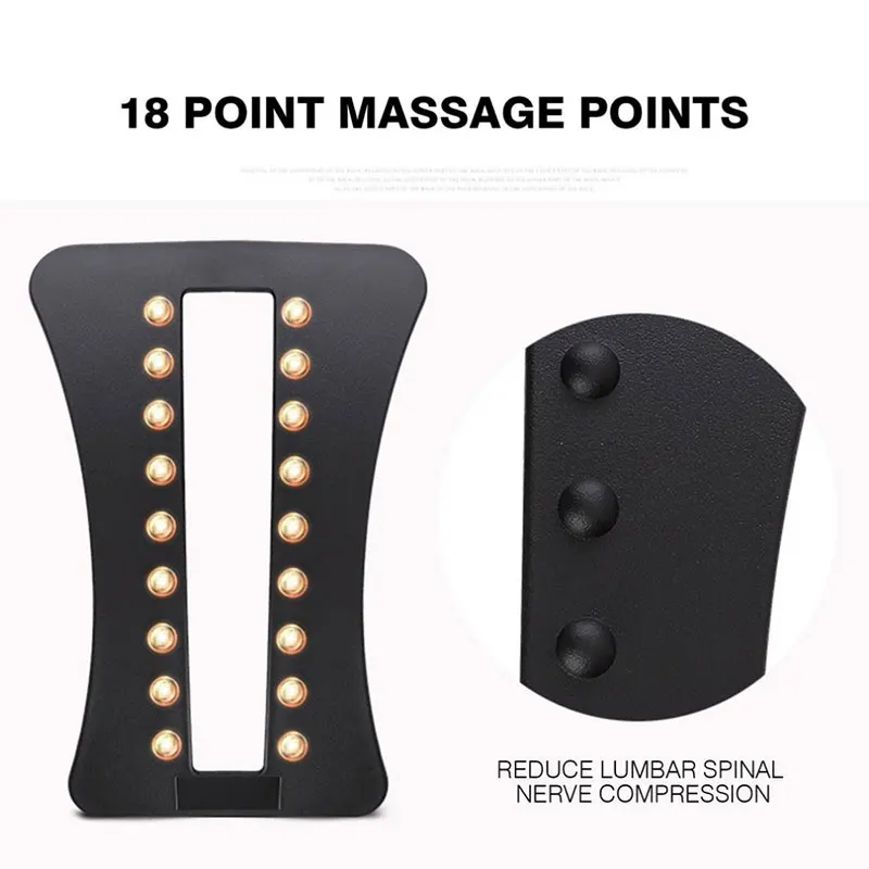 Fashion Black ABS Lumbar Vertebra Relaxation Back Massager Lumbar Corrector Correct Massage Lumbar Massage Neck Masager