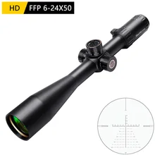 Westhunter hd 6-24x50 ffp tactical scope primeiro plano focal caça riflescopes ópticos lock reset airsoft tiro vistas