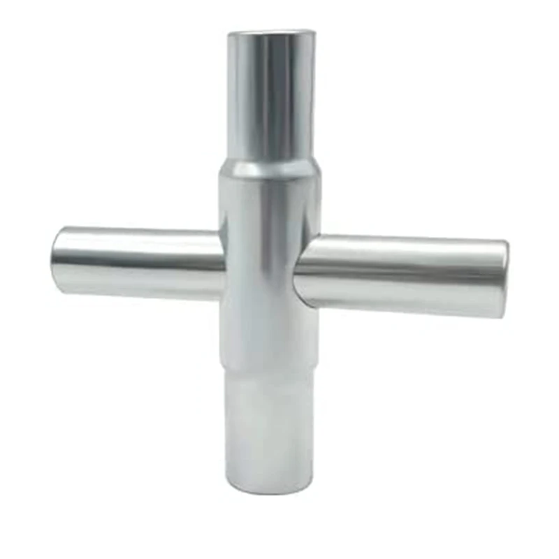 Llave de acero de 4 vías Sillcock llave de acero plata llave utilidad para manguera babero válvula espita