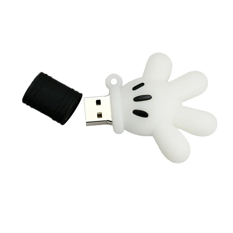 Перчатки для рук с Микки Маусом, флешка с USB 128 ГБ, 256 ГБ, 4 ГБ, 8 ГБ, 16 ГБ, 32 ГБ, 64 ГБ, USB 2,0, флешка с изображением Микки Мауса