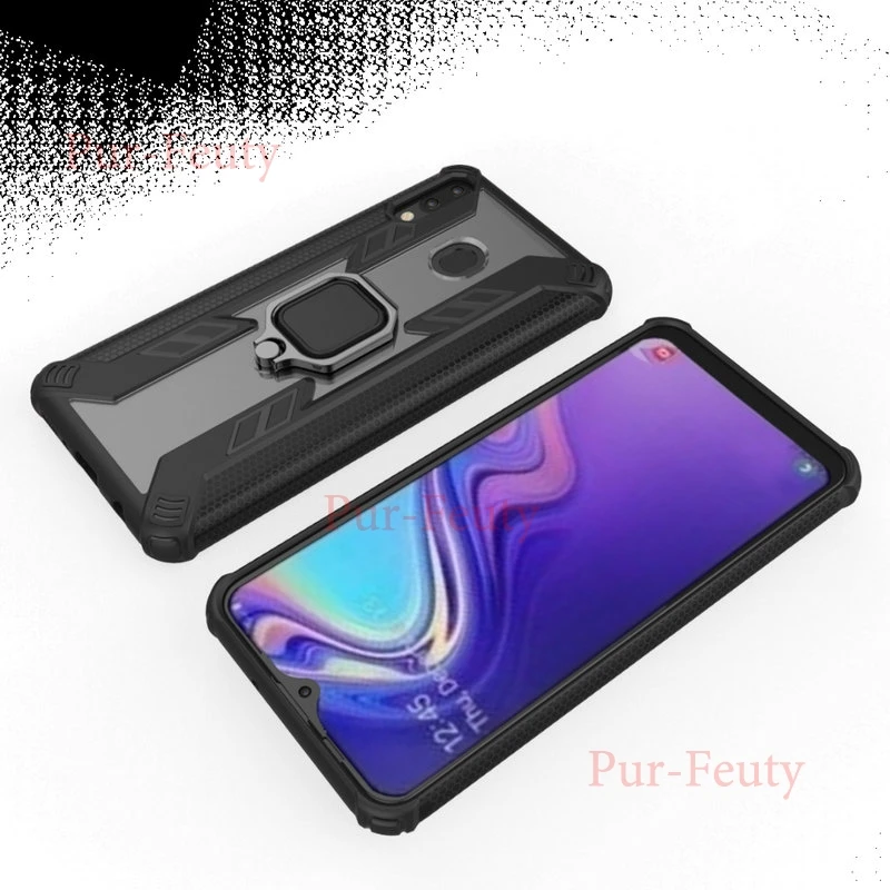 Чехол для samsung Galaxy M20 силиконовый защитный бампер противоударный Модный чехол для samsung SM-m205F/DS m205 M 20 20M металлическое кольцо