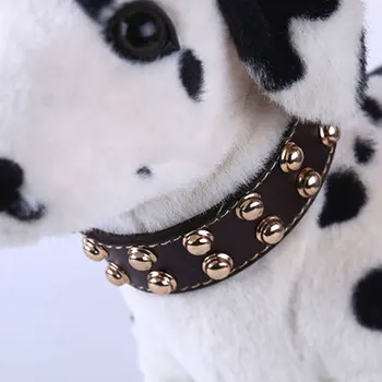 

Adjustable genuine Leather Dog collar Soft Pet Collars Brown Black for Medium Small Dogs
