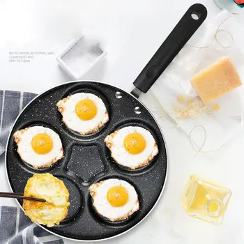 

5 Holes Eggs Frying Pot Omelet Pan Non-stick Egg Pancake Steak Omelette Pans Kitchen Cooking Breakfast Maker Kitchen Tools