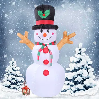 

Hot 1.6M Height Christmas Inflatable Santa Snowman with Lighting for Indoor Outdoor Xmas Holiday New Year Festival Decorations
