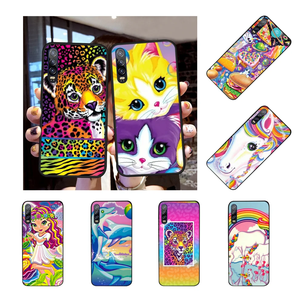 

NBDRUICAI Rainbow Lisa Frank tiger horse dog Cat Art Custom Black Phone Cover for Huawei P30 P20 P10 P9 P8 Mate 20 10 Pro Lite