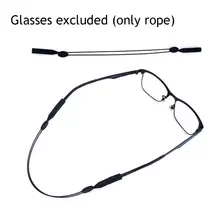 Черные очки с проводом крепления анти-падение противоскользящие фиксирующие очки на веревке