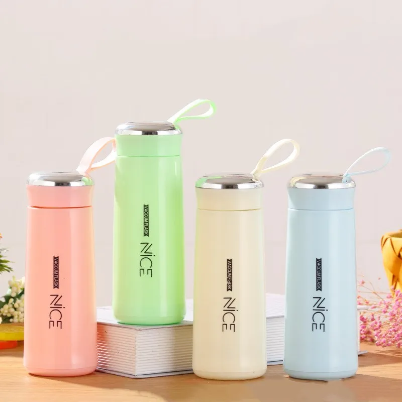 

Sports Water Bottle 400ML Lightweight Plastic Water Bottles double layers Leak-proof Outdoor Sport Travel Camping Bottle