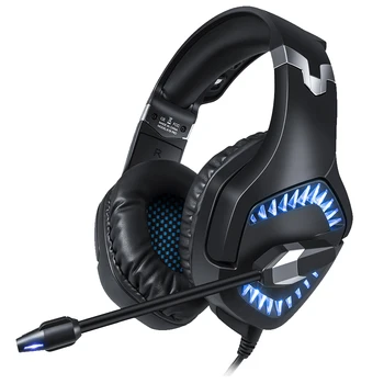 

Over Ear With Mic Gaming Headset Wired 3.5mm Jack Tablet LED Light Noise Cancelling PC Laptop Bass Smart Phone Headphone For PS4