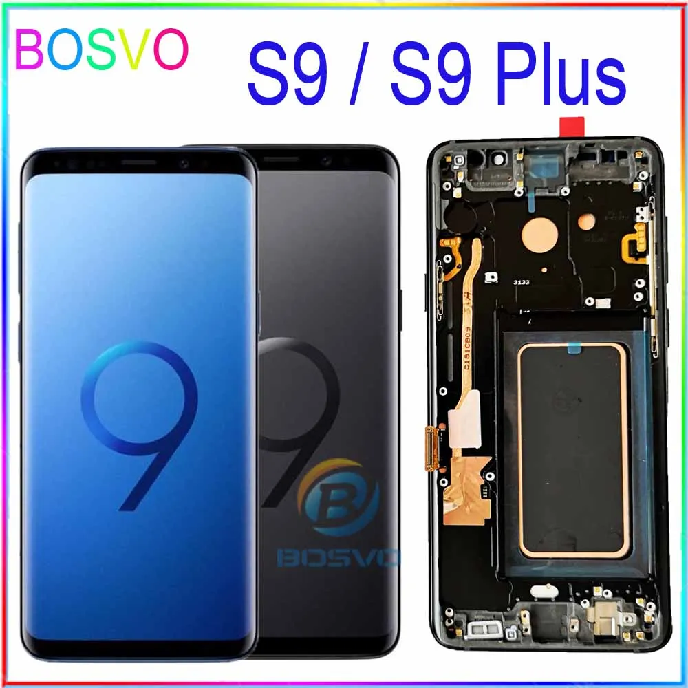Для samsung S9 G960 ЖК-экран S9 Plus G965 дисплей с сенсорным дигитайзером с рамкой в сборе