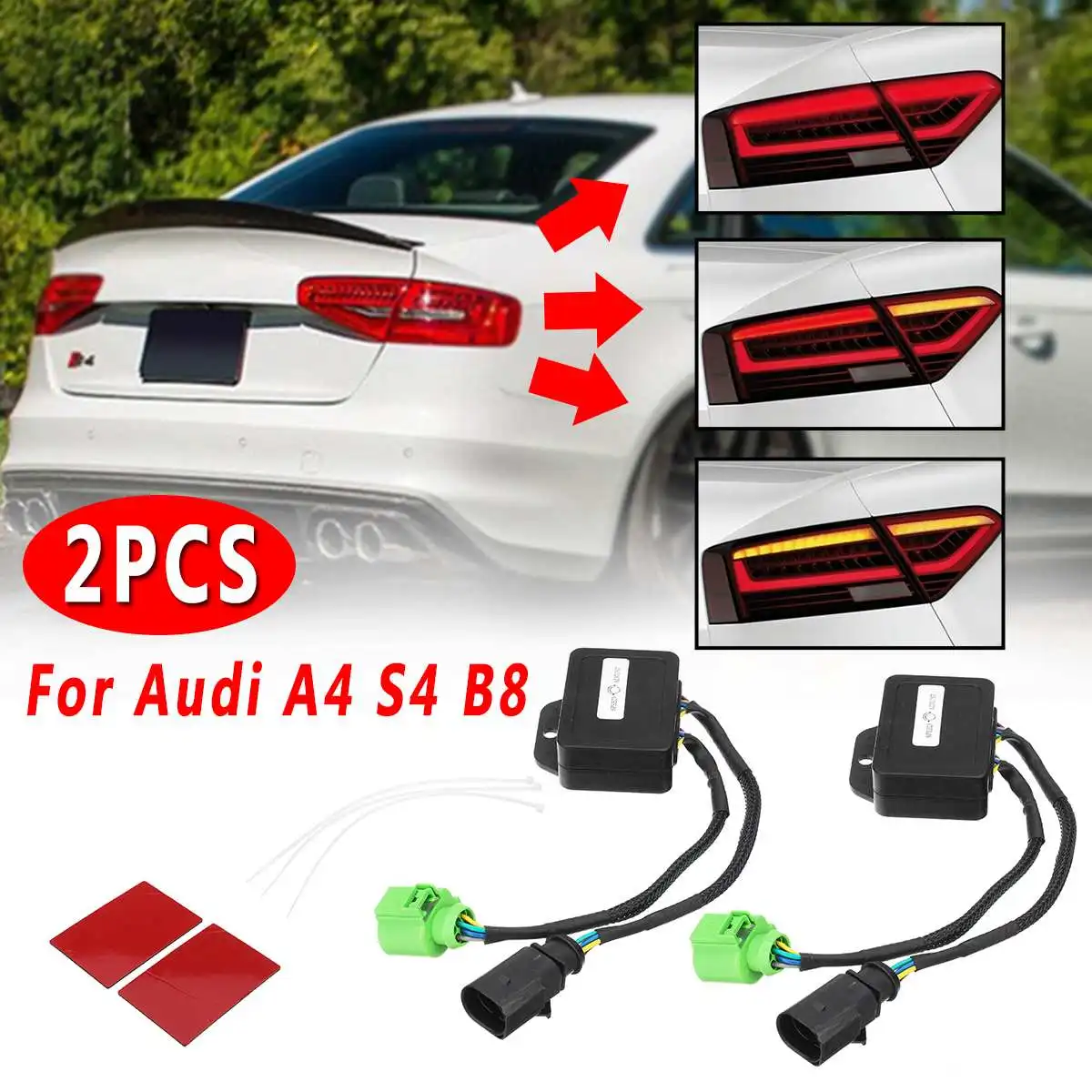 2-sztuk-LED-tylne-wiat-a-dla-Audi-A4-S4-