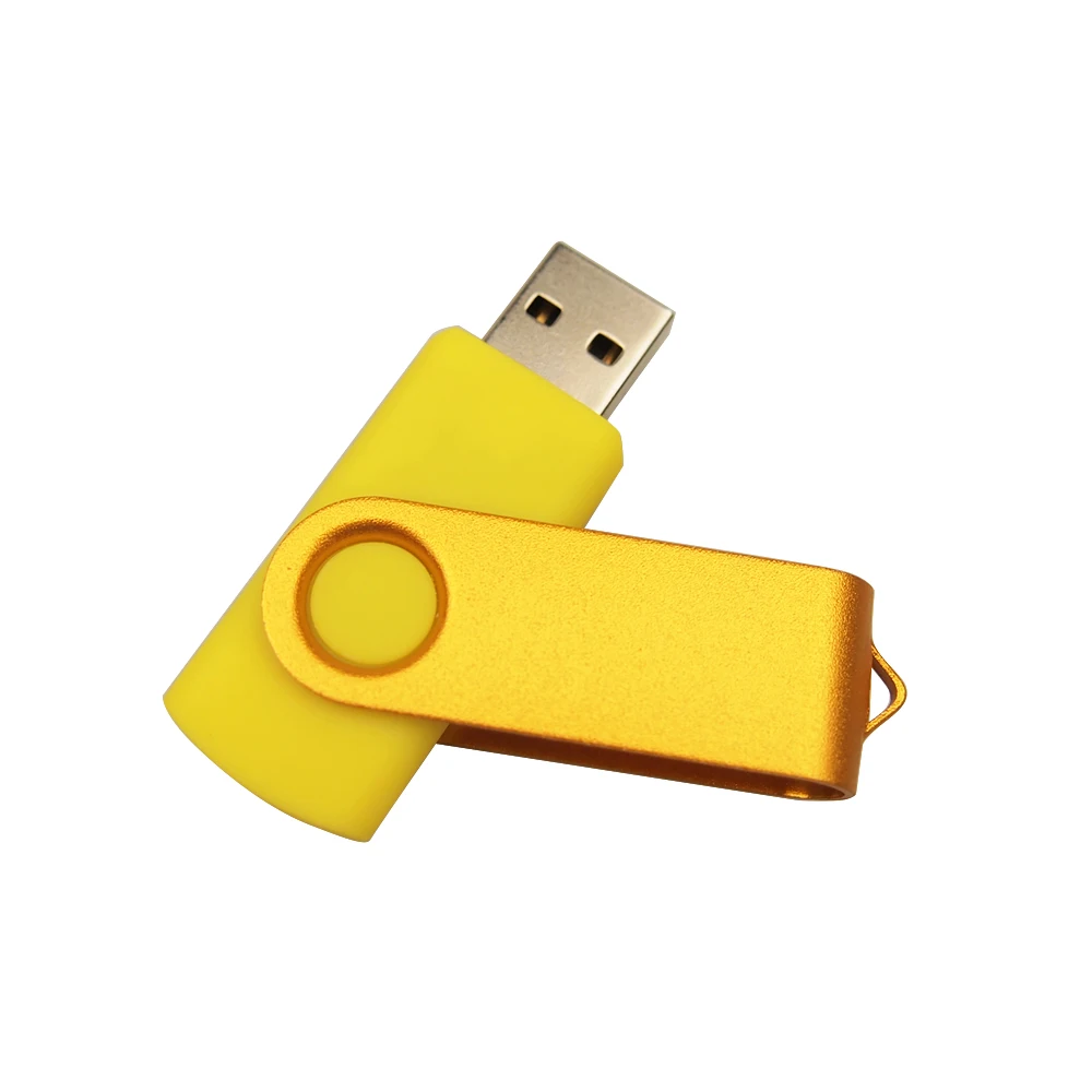 Выполненный по индивидуальному заказу металлический USB 2,0 реальные Ёмкость 128 МБ флеш-накопитель карта памяти usb-флешки 64 Гб оперативной памяти, 32 Гб встроенной памяти 16GB флэш-накопители флэш-диск U диск для подарков - Цвет: Yellow